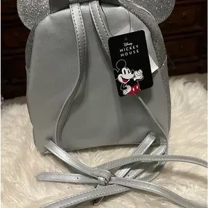 Disney | Bags | Nwt Sparkling Silver Mickey Mouse Backpack  display picture 1